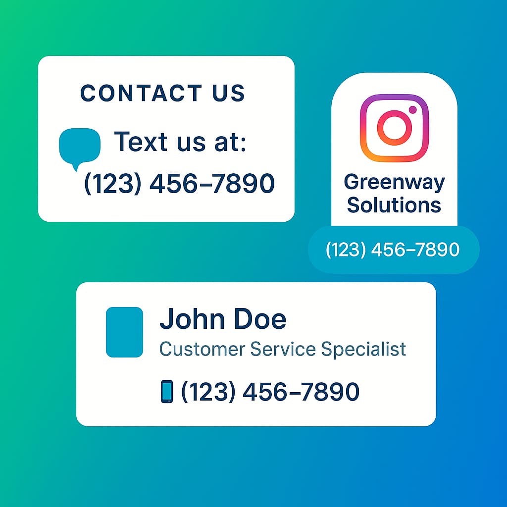 Share your business texting number openly