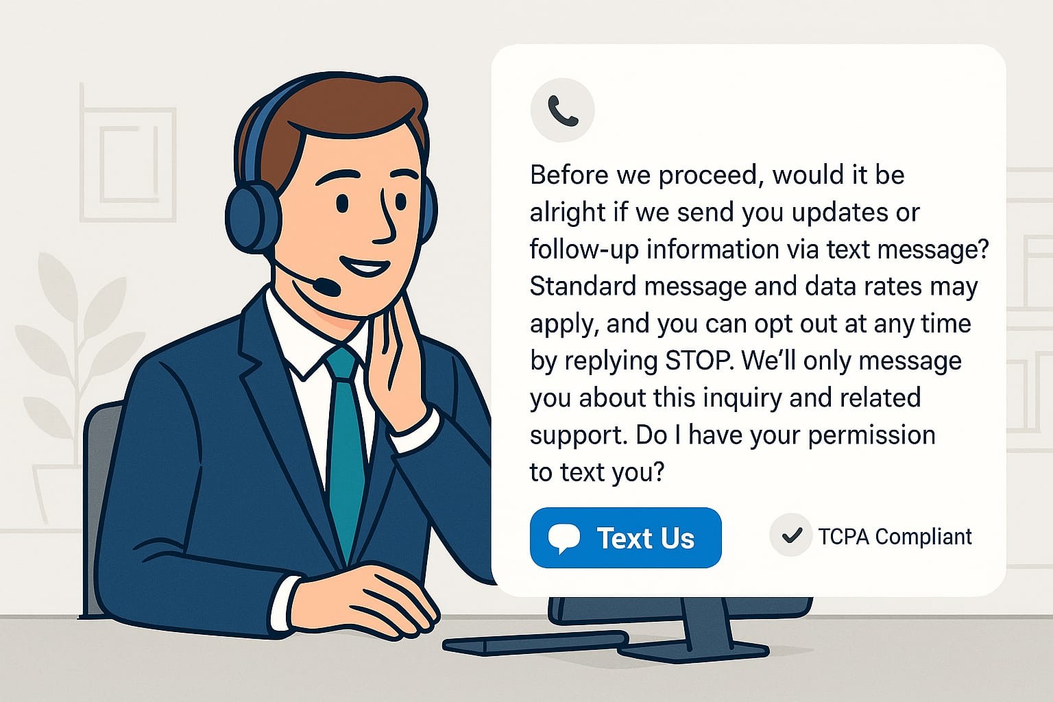 Get Permission to Text Over the Phone