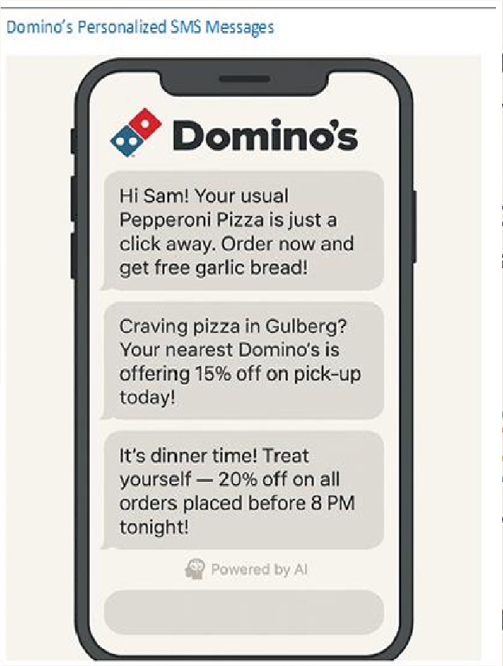 Personalization with DOM Pizza Bot